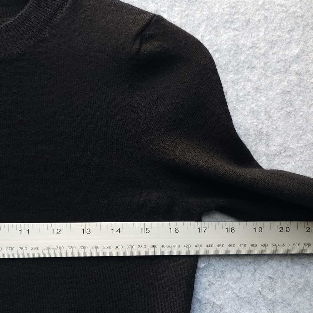 Sézane Paulo Jumper Pullover Sweater Merino Wool in Black SHRUNKEN - Picture 6 of 8